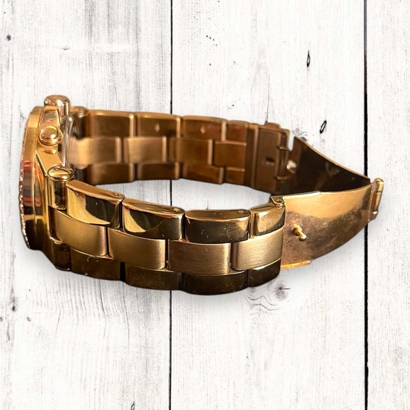 Michael Kors Dylan MK5412 Rose Gold Baguette Bezel Stainless Steel Women’s Watch - Picture 9 of 12